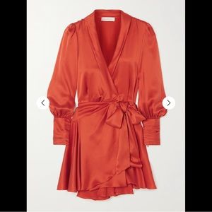 Zimmermann Ruffled Mini Wrap Dress